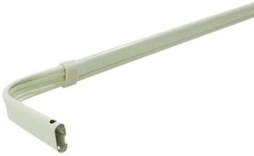 White New Single Lock Seam 28”-48” Curtain Rod - 5 1/2" Clearance Graber 