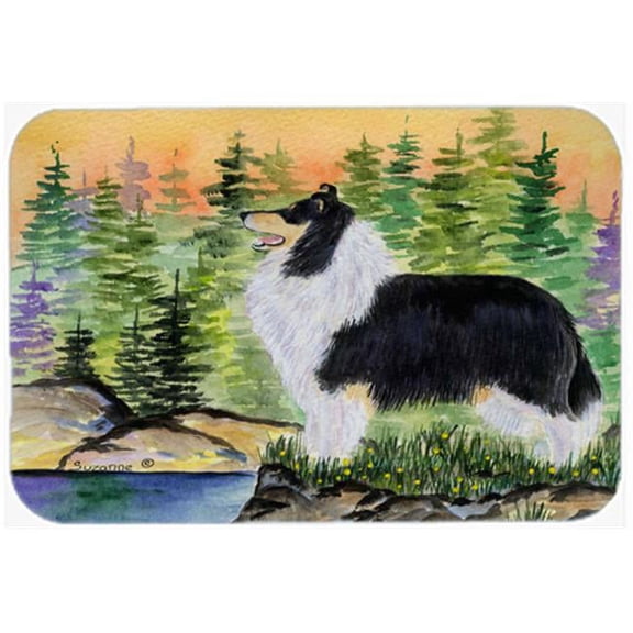Collie Glass Cutting Board, Large