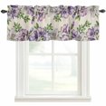 thumbnail image 3 of Valance for Windows,Retro Country Flowers Valances Curtain Rod Pocket Valance for Kitchen Bedroom Living Room Bathroom,Vintage Pastoral Floral on Linen Short Curtains Window Treatment 42x12in, 3 of 9