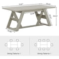 thumbnail image 2 of Finmind 70.9-Inch Farmhouse Dining Table: Wood Kitchen Table with Double X-Base, Gray, 2 of 7