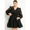 thumbnail image 4 of ELOQUII Women's Plus Size Tiered Eyelet Mini Dress, 4 of 4