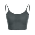 thumbnail image 4 of KIHOUT Womens Basic Tank Top Loose Fit Fashion Women Sleeveless Casual Vest Ladies Chest Pad Movement Short Tank Tops, 4 of 9