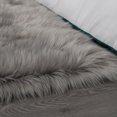 thumbnail image 6 of DUOSONG "Cozy Collection" Ultra Soft Fluffy Faux Fur Sheepskin Area Rug LIGHT GREY Polyester Household Supplies & Décor Rugs, 6 of 13