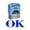 Blue Ink, variant on OK Self Inking Rubber Stamp Custom Shiny Office Stationary Stamp