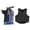 Black with Blue & White, variant on Western Horse Bull Riding Safety Leather Protective Vest & Rodeo Chaps Combo