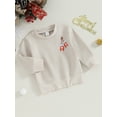 thumbnail image 3 of Liacowi Toddler Baby Boy Girl Christmas Sweatshirt 6M 12M 18M 24M 3T Infant Fall Loose Tops Glove Print Long Sleeve Round Neck Pullover, 3 of 8