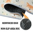 thumbnail image 6 of Area Rug For Living Room Cartoon Animal Fox Carpets, Washable Rugs, Green Print Low-Pile Non-Slip Rugs For Office Kitchen Entryway Decorative Carpets, 6 of 7