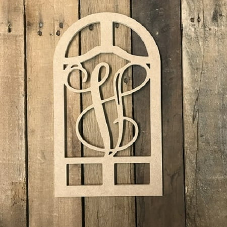 Wooden Cathedral Arch Frame Monogram 12 V Wood Letter Cutout Wooden Cathedral Arch Frame Monogram 12