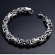 thumbnail image 3 of Conjunto de collar y pulsera de acero inoxidable de 8 mm de ancho para hombre de Heilwiy, 3 of 5