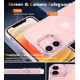 thumbnail image 6 of for iPhone 12 Phone Case: Magnetic Matte Textured Military Grade Drop Protection Translucent Cell Phone Cover - Slim Rugged Durable Shockproof Protective Bumper Cases- 6.1 inches, 6 of 14