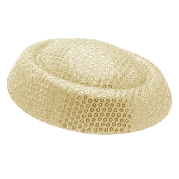 ZYHARUKO Sparkly Fascinators Hat Base DIY Colrful Flight Attendant Hat Percher Opera Headwear Elegant Pillbox Hat Base