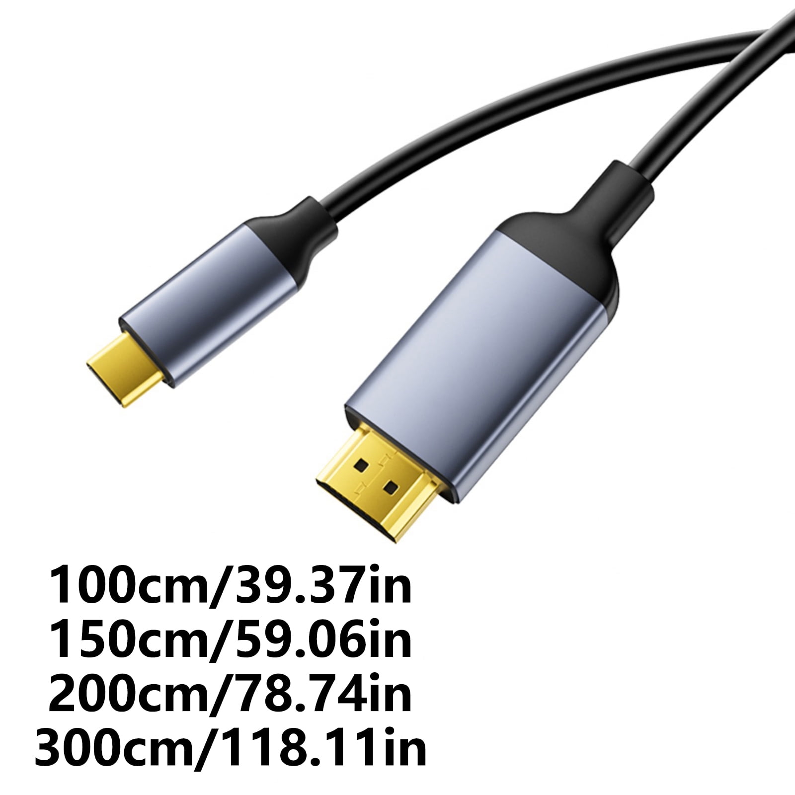 Type C to HDMIs Cable for Phone15/16 Laptops Tablets High Resolution 4K@60Hz Display Dynamic HDRs Support Clear Visuals