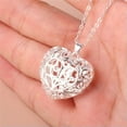 thumbnail image 5 of K-KED Fashion Pretty Heart 925 Silver Necklace Pendant Clavicle Women Delicate Jewelry Gift US, 5 of 8
