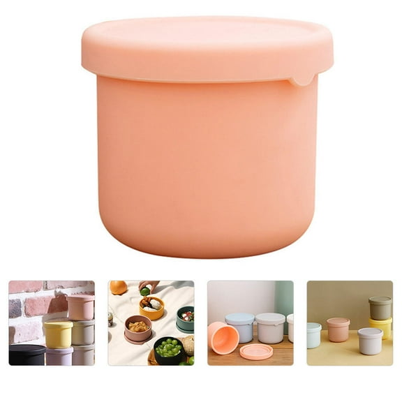 MOKKHNB 1Pack Pink Silicone Fridge Food Box For Fruit And Vegetable Keeper Box