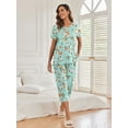 thumbnail image 6 of Avidlove Capri Pajamas Set for Women Short Sleeve Tops and Pants Set with Pocket Soft Matching Pjs Lounge Sets S-2XL, 6 of 6