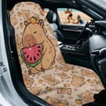 thumbnail image 3 of XYZCANDO Capybara Watermelon Pattern Design Sweat-Absorbent Car Towel Seat Covers for Outdoor Gym, Sweat Washable Easy Install Car Seat Protector, 3 of 11