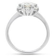 thumbnail image 4 of 1 1/3 ct. t.w Center 6.5MM Round Cut Lab Created Moissanite Diamond Flower Engagement Rings For Women In 14K White Gold Over Sterling Silver (G-H Color, VVS1 Clarity, 1.30 Cttw)-5.5, 4 of 7