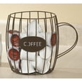 thumbnail image 2 of Miles Kimball Coffee Cup Wire Basket, Brown Decorative Wire Basket, 2 of 3