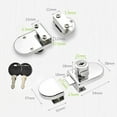 thumbnail image 2 of Display Cabinet Lock Alloy Jewelry Glass Cabinet Lock 408 Glass Door Lock, 2 of 7