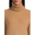 thumbnail image 6 of Time and Tru Women's Ribbed Knit Turtleneck Dress, Sizes S-XXXL, 6 of 7