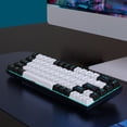 thumbnail image 4 of RGB Light Keyboard - RGB Backlit Mechanical Gaming Keyboard, Hot Swap, 19 Lighting Modes, Detachable Cable, 50M Keystroke Life, Compact & Portable, Ice Blue Design, V800 Blue, 4 of 7