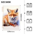 thumbnail image 3 of Fox Orange Ring Binder Notebook Journey Note Diary College Ruled Spiral Notebook Study Loose Leaf Paper A5 60 Pages, 3 of 8