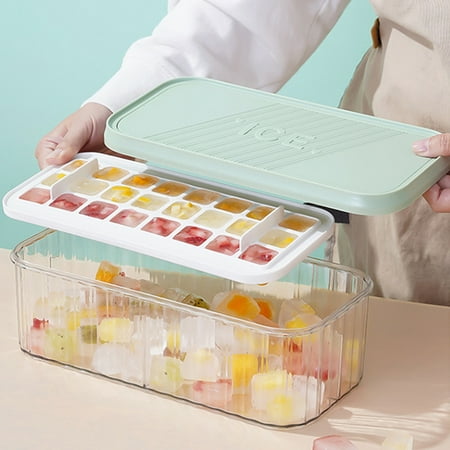 

Rdeuod Ice Cube Tray Mo-Ld Silicone Box Frozen Cubes Mo-Ld Freezer One Second Out Of The
