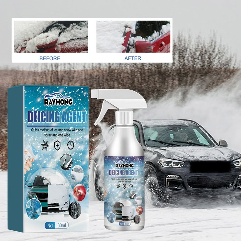 PATLOLLAV Windshield Deicing Agent,Instantly Melts Ice Winter