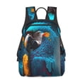 thumbnail image 1 of Disketp Modern Style Blue Parrot Mochila Ligera e Impermeable, Mochila de Día Resistente para Viajes, Senderismo y Uso Diario para Hombre y Mujer, 1 of 7