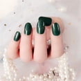 thumbnail image 4 of Juego de 24 piezas de uñas postizas Vogacara color verde oscuro, 4 of 6