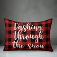 thumbnail image 2 of Creative Products Dashing Through The Snow in Buffalo Check Plaid 14x20 Spun Poly Pillow, 2 of 2