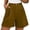 Brown-shorts, variant on Women Pleated Work Shorts, Wide Leg Button High Waisted Dress Shorts, Summer Office Business Casual Bottoms ,S-3XL
