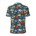 thumbnail image 4 of Rocae Vehicles Cartoon with Funny Drivers,Animal Drivers for Men's Short Sleeve Polo Shirt, Quick Drying Performance Moisture Wicking Sports Men's Golf Shirt X-Large, 4 of 9