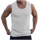 thumbnail image 2 of pstuiky Camiseta sin mangas para hombre, Camiseta deportiva informal ajustada a rayas de color liso con cuello redondo y sin mangas para hombre Chaleco de hombre s, 2 of 3