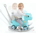 thumbnail image 5 of Blue Rocking Horse for Toddlers 1-3 Years 4 in 1 Design Kids Ride on Toy Balance Bike Push Cart with Detachable Balance Board Fun Birthday Gift, 5 of 6
