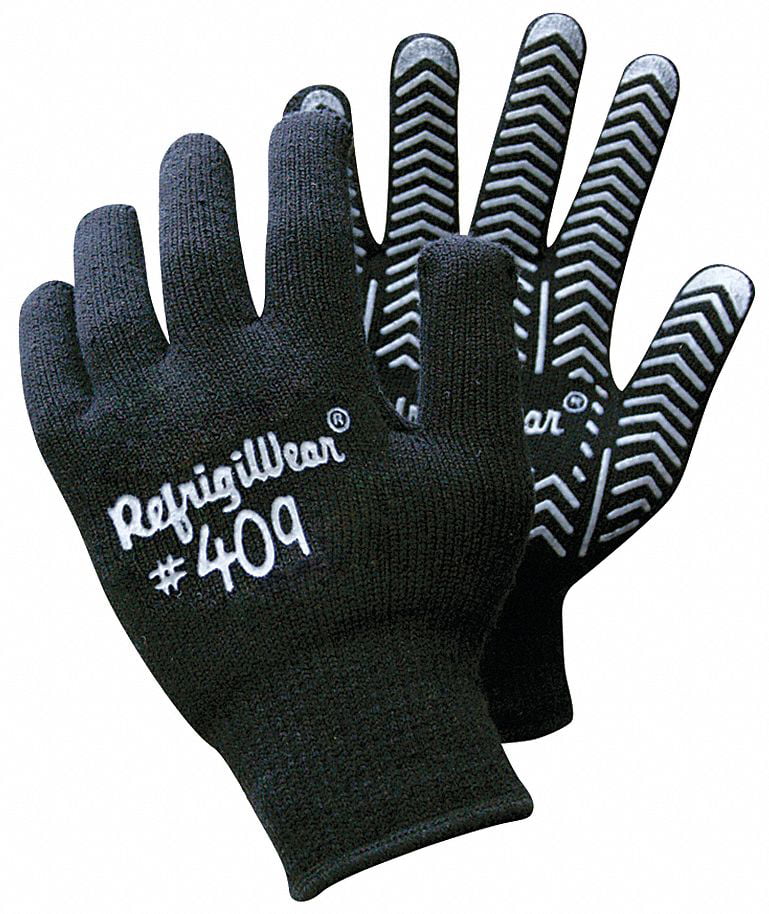 RefrigiWear Palm Coated Herringbone Grip Knit Work Gloves Pack of 12 Pairs 
