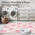 thumbnail image 5 of ODIKA 6' Machine Washable Non-Slip Area Rug, Elegant Rose Inspired Design with Detailed Petals and Swirls High Traffic Rug, Pink, 239186, 5 of 5