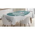 thumbnail image 1 of Whale Tablecloth, Majestic Whale in the Sky Carrying Houses with Smoking Chimneys and Trees on His Back, Rectangular Table Cover for Dining Room Kitchen, 60" X 90",Multicolor, by Ambesonne, 1 of 3