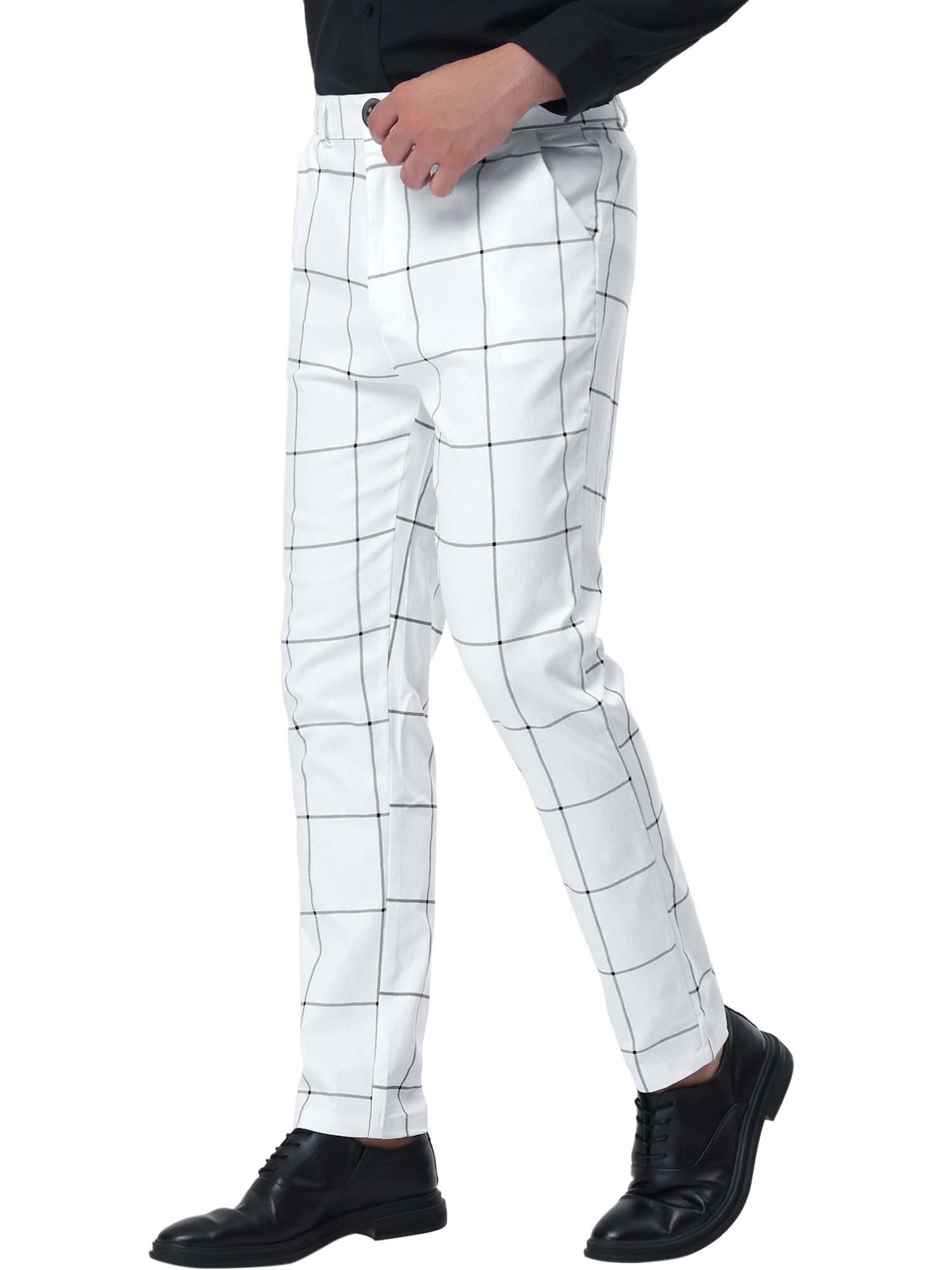 Hampton Beige Checks-Plaid Premium Wool Blend Pant For Men
