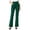 Green Flare Leg, variant on Miluxas Dress Pants Women Work Business Pants Tummy Control office Straight Leg Trousers High Waisted Ladies Slacks White