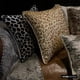 thumbnail image 4 of Funda de cojín negra y gris para decoración del hogar, 40 x 40 cm (16 x 16 pulgadas), de piel sintética y ante, con estampado de leopardo y lunares para Halloween - Spotted Wild, 4 of 8