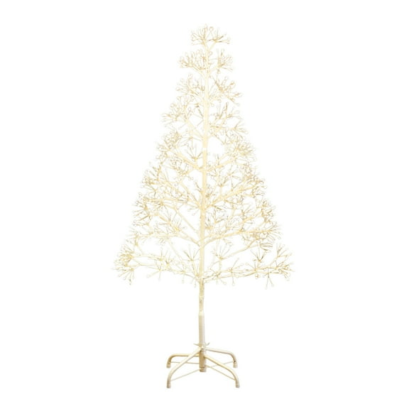 Nearly Natural 4ft. Pre-Lit Artificial White Starburst Tree with 800 Fairy Warm White LED Lights