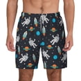 thumbnail image 2 of Goofa Space Printed Men's Swim Trunks Board Shorts Quick Dry Mens Swimming Trunks with Compression Liner,Breathable Fit Hawaii Beach Shorts-Medium, 2 of 9