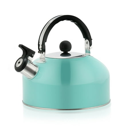 

Voguele 3L Whistling Kettle Stainless Steel Teapot With Handle Portable Tea Kettles Stove Top Gas Hob Kitchenware Water Blue 3L