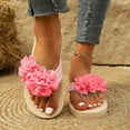 thumbnail image 2 of Dakaela Sandales de Plage Compensées pour Femmes Plateforme Été Plage Chaussures à Fleurs Décontractées Marche Sandales à entre-Doigts, 2 of 5