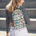 thumbnail image 5 of Lsque Funny Transport Pattern Canvas Daypack, Durable Backpack, High-quality Versatile Backpack,Vintage Compact Backpack-Medium, 5 of 6