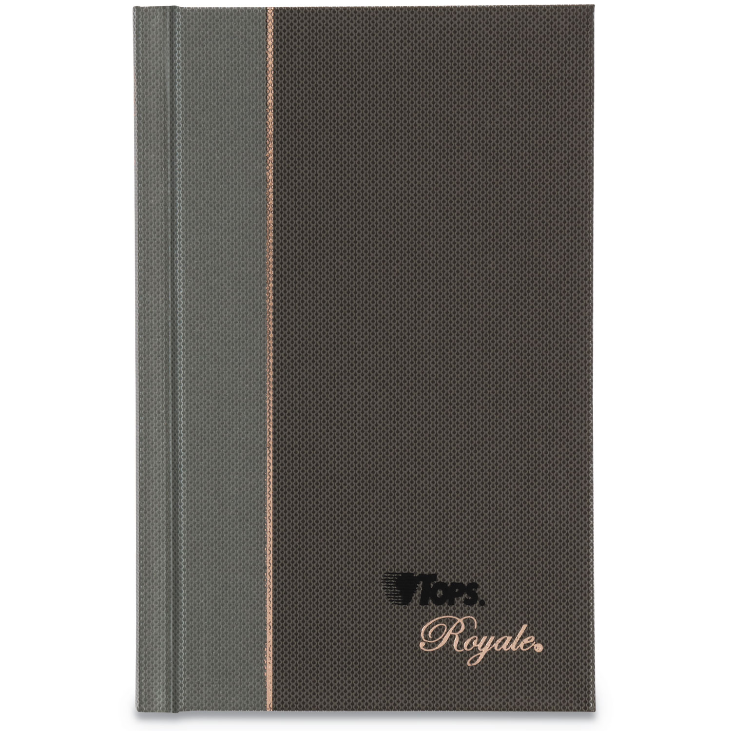 Tops Business Forms Royale Casebound Business Notebook, College, Black/gray, 11.75 X 8.25, 96 Sheets