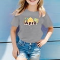 thumbnail image 2 of TZEWGL T-Shirts For Infnat Short Sleeve Crew Neck Monthly Word Prints Clothes For Toddlers size 7-8T, 2 of 4