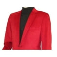 thumbnail image 5 of Men's Velvet Sports Coat Grammy Amy Award BASSIRI , LEONARDI J1042 Christmas Red, 5 of 9