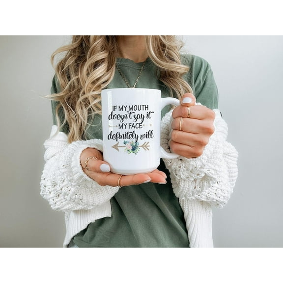 Sarcastic Mug Funny Coffee Mugs for Women Best Friend Gift for Coworker, Ceramic Coffee Cup - Snarky Design on Both Sides, Ceramic Mug 11Oz